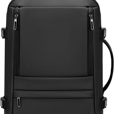 Rcrirth Carry On Travel Backpack Flight Approved for Men Women, Black | Expandable, Business Weekender Bag, 40L, Suitcase Backpack Luggage